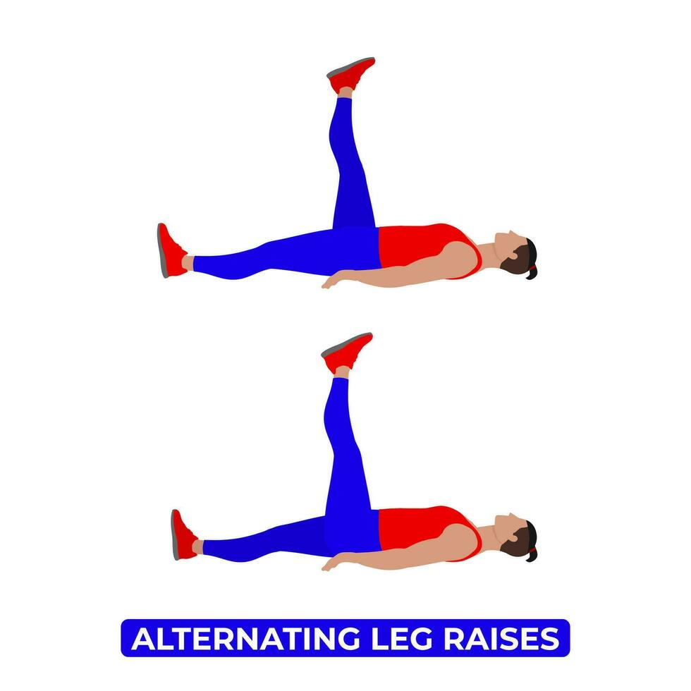 Person doing alternating single leg raises